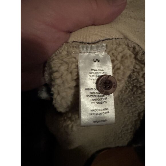 Weatherproof Flannel L Heavyweight Soft Red Multi  Sherpa Lined Shirt Jacket - Picture 4 of 5